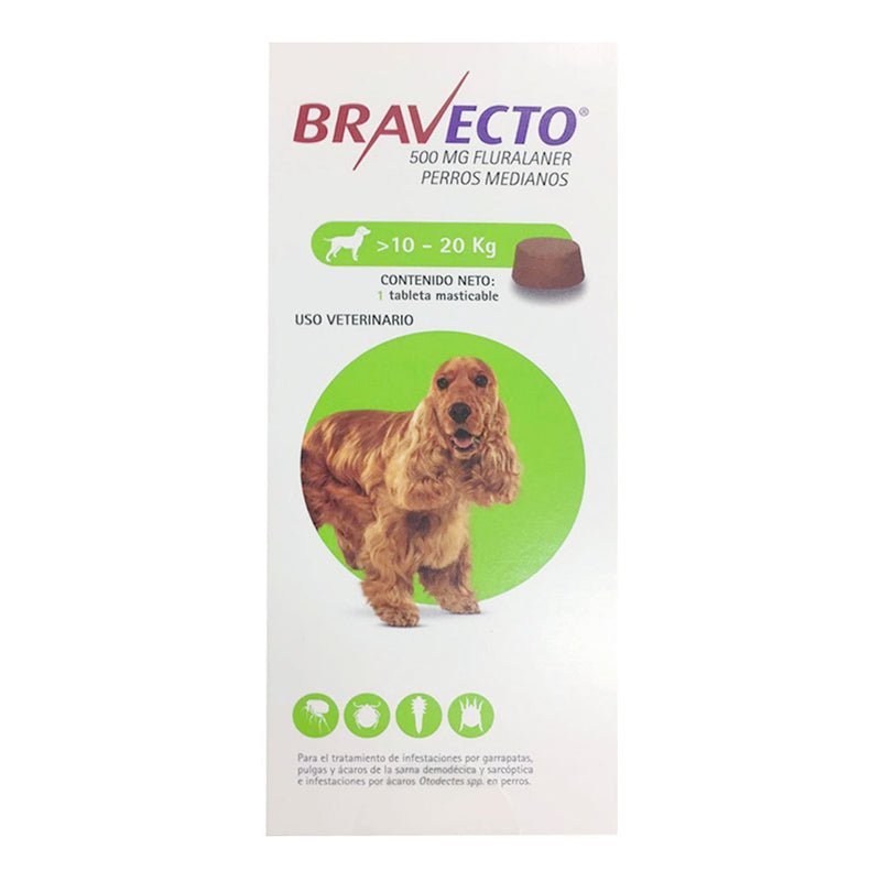 Bravecto Perros 500mg (10 - 20kg)