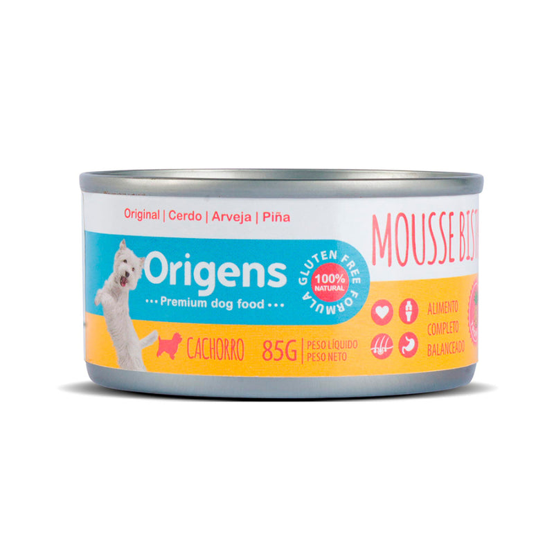 Origens Mousse bistro tropical cerdo, arveja, piña cachorro – 85gr