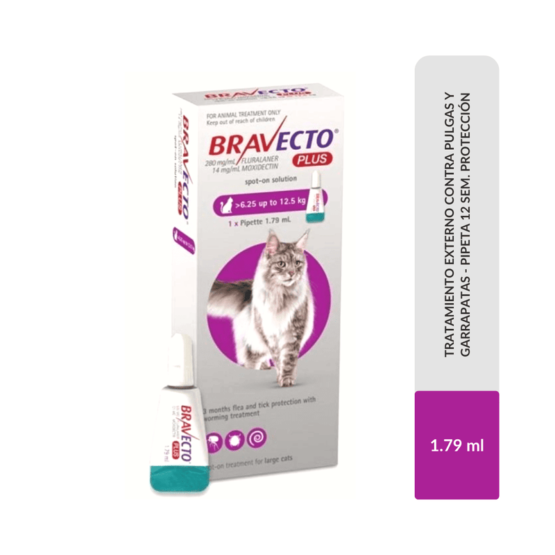 Bravecto Plus 500mg Spot-On Cats (6.25Kg – 12.5Kg)