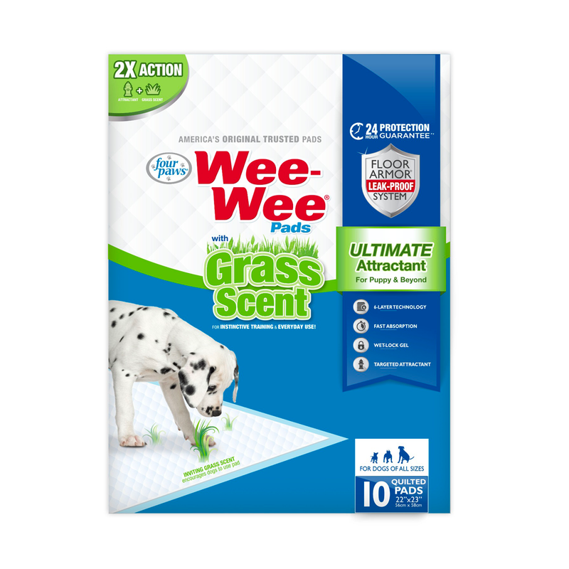 Four Paws Wee-Wee Pads With Grass Scent x 10 Und.