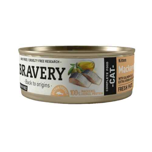 Bravery Mackerel Kitten Wet Food 70 Gr