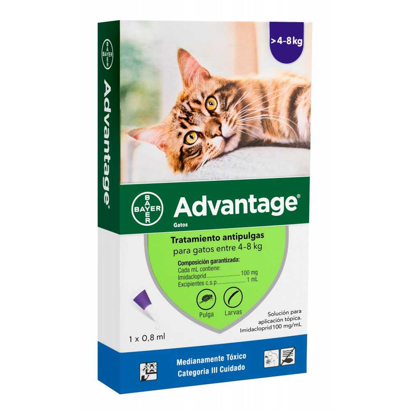 Advantage – Pipeta Antipulgas Gatos 4-8 Kg