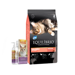 Pack Equilibrio Cats Salmon All Breeds x 1.5kg + Fit Fórmula Omega 3 Y 6 Gato 125 Ml