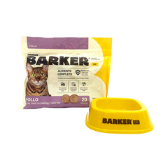 Pack Barker Cat Pollo : Contiene 1 Bolsa Sabor Pollo + Platito Barker De Regalo