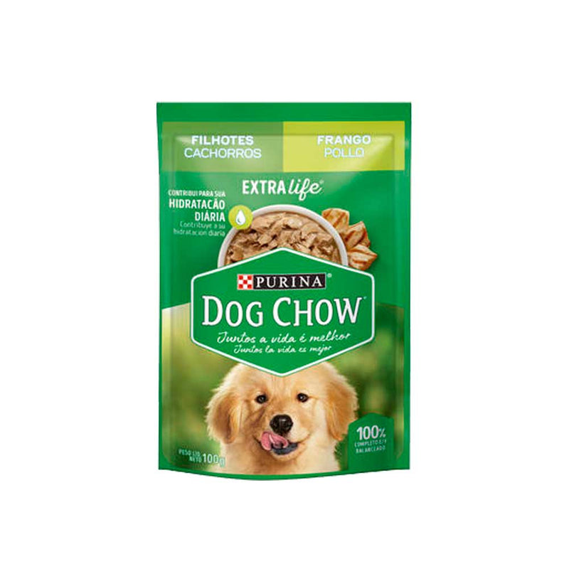 Dog Chow Cachorro Trozos Jugosos de Pollo x 100gr